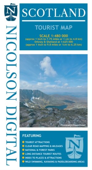 Nicolson Scotland Tourist Map by Fry, Val