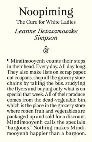 Noopiming : The Cure for White Ladies by Betasamosake Simpson, Leanne